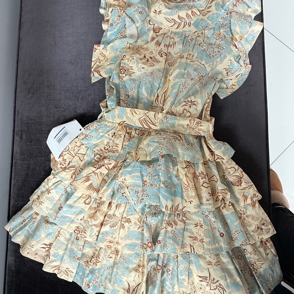 Ulla Johnson Gardenia Dress in Blue and Beige
